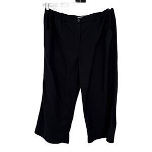 Max Studio pants wide leg trousers linen black size 3X